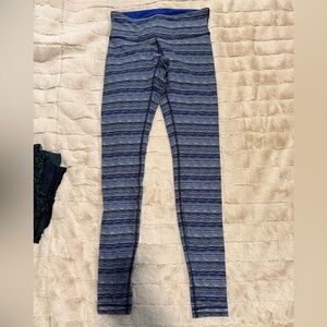 Lululemon Blue Striped Leggings
